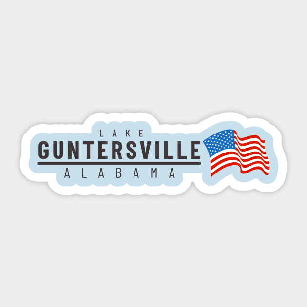 Lake Guntersville USA - dark text Sticker by Alabama Lake Life